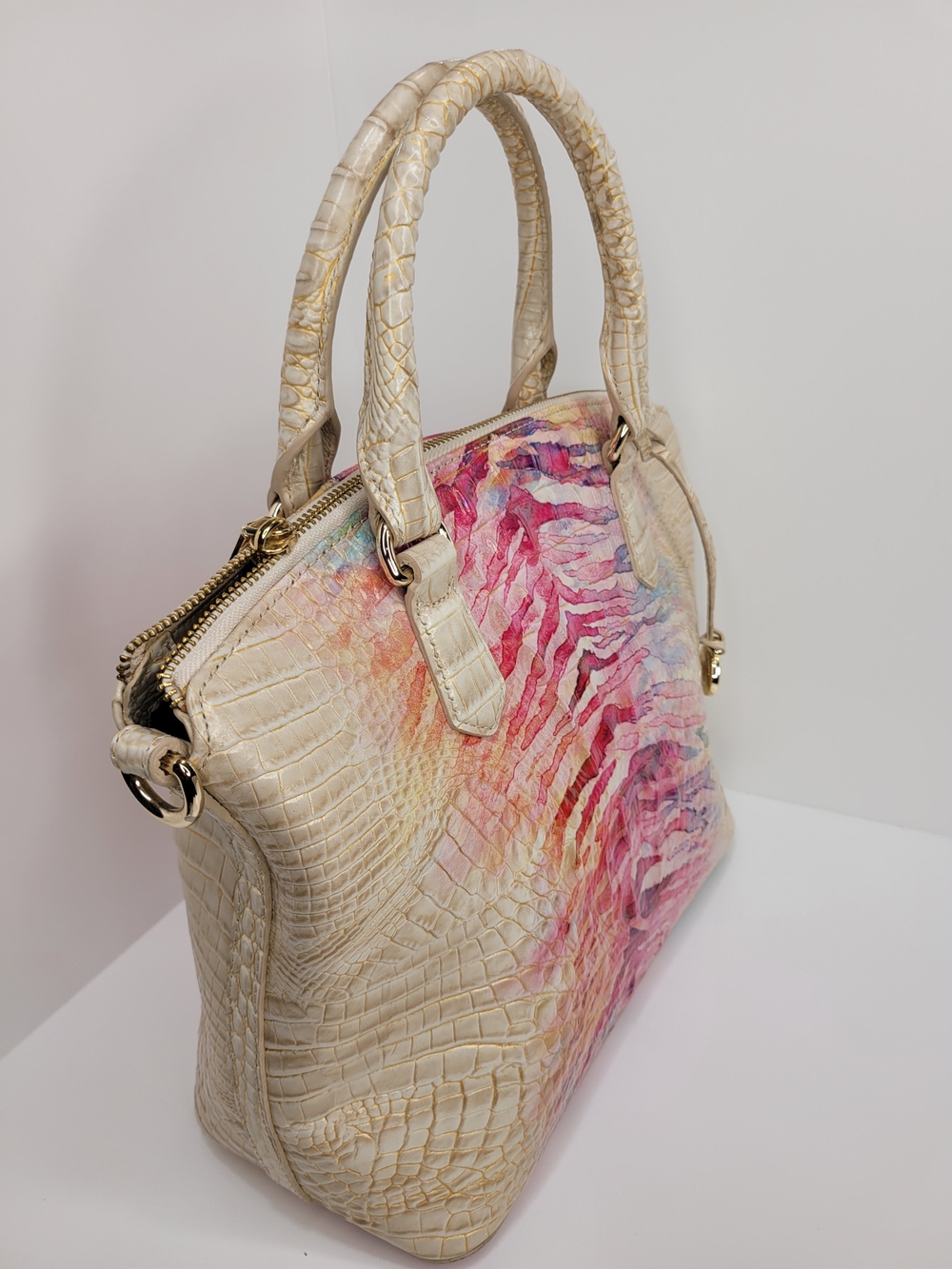 👉✨️ Brahmin Iridescent Entice Ombre Melbourne Duxbury Satchel Bag Wallet Set - Picture 9 of 15